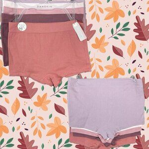 Danskin L Array Of Autumn Colors Ribbed Seamless Mid-Waist Brief Panties-5-Pk